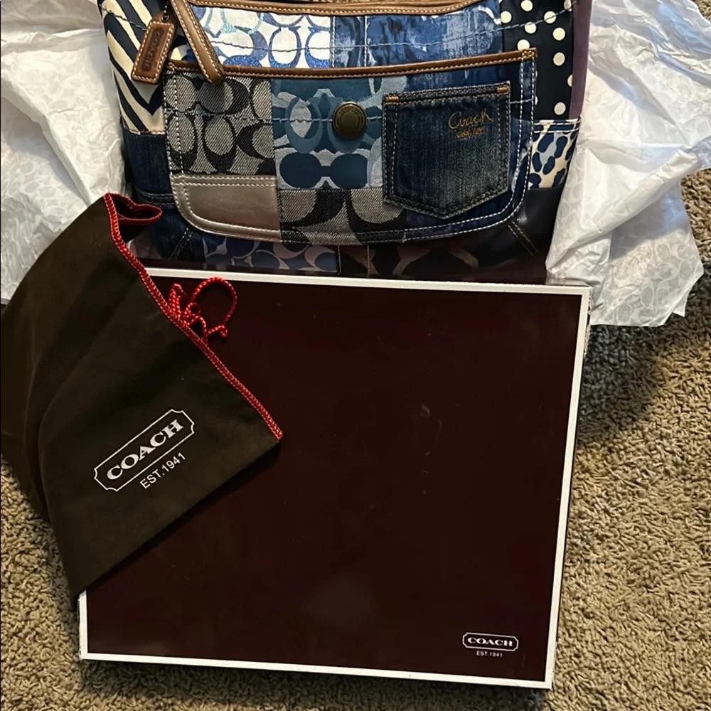 Coach Patchwork Shoulder Bag - Multicolor 10808 - Picture 7 of 7